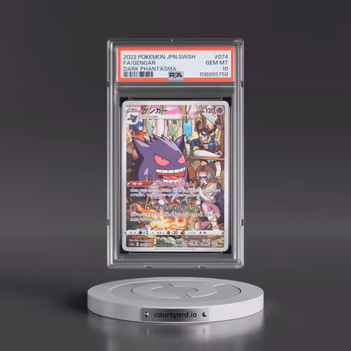 2022 Pokémon Sword & Shield Dark Phantasma #074 Gengar - Full Art (PSA 10 GEM MINT)