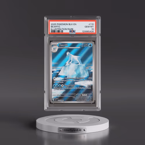 2025 Pokémon Blk EN-Black Bolt #110 Beartic - Illustration Rare (PSA 10 GEM MINT)