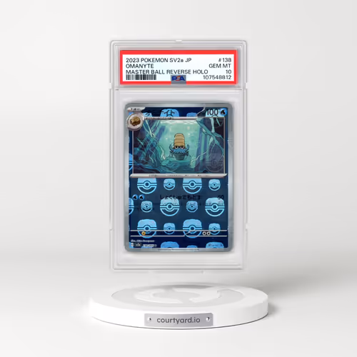 2023 Pokémon Sv2a-Pokemon 151 #138 Omanyte - Reverse Holo Master Ball (PSA 10 GEM MINT)