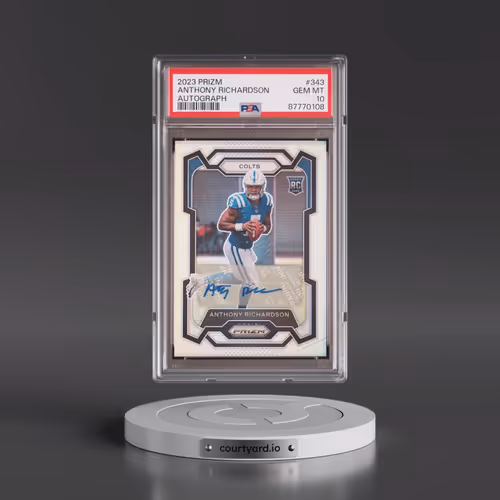 2023 Panini Prizm #343 Anthony Richardson - Autograph (PSA 10 GEM MINT)