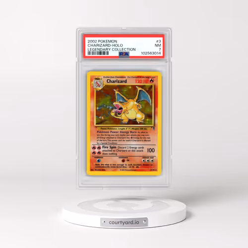 2002 Pokémon Legendary Collection #3 Charizard - Holo (PSA 7 NM)
