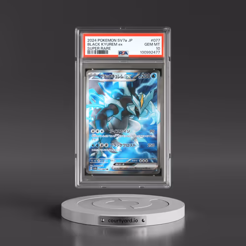 2024 Pokémon Sv7a-Paradise Dragona #077 Black Kyurem EX - Holo Super Rare (PSA 10 GEM MINT)