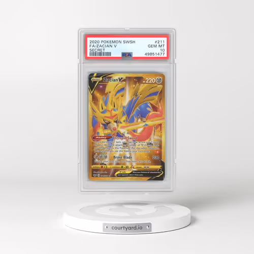 2020 Pokémon Sword & Shield #211 Zacian V - Holo Full Art Secret (PSA 10 GEM MINT)