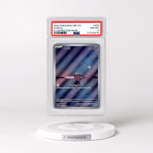 2023 Pokémon Obf EN-Obsidian Flames #202 Cleffa - Illustration Rare (PSA 8 NM-MT)