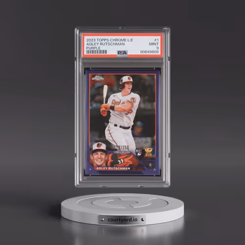 2023 Topps Chrome Logofractor Edition #1 Adley Rutschman - Purple Refractor (PSA 9 MINT)