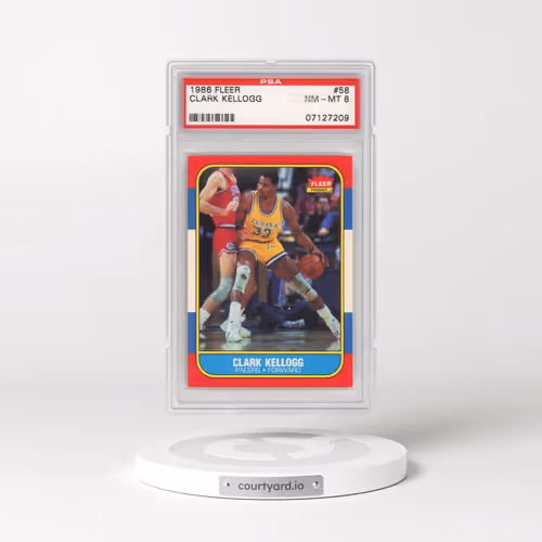1986 Fleer #58 Clark Kellogg (PSA 8 NM-MT)