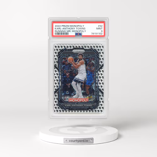 2022 Panini Prizm Monopoly #52 Karl-Anthony Towns - Running Mr. Monopoly (PSA 9 MINT)