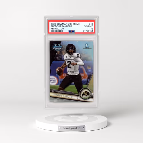 2023 Bowman University Chrome #16 Shedeur Sanders - Refractor (PSA 10 GEM MINT)