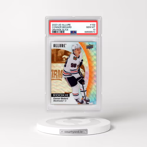 2023 Upper Deck Allure #102 Connor Bedard - Orange Slice (PSA 10 GEM MINT)