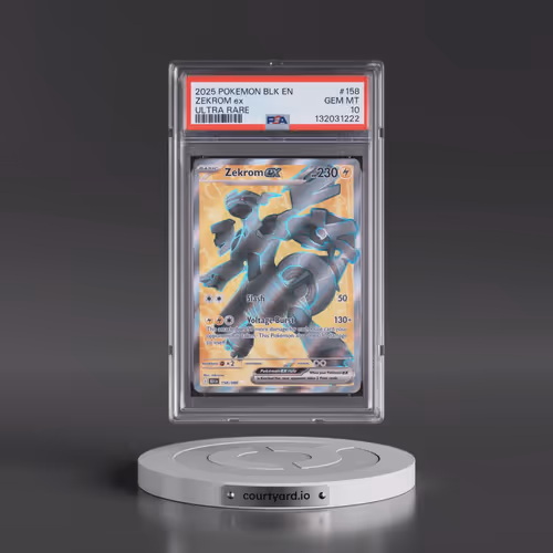 2025 Pokémon Blk EN-Black Bolt #158 Zekrom EX - Holo Ultra Rare (PSA 10 GEM MINT)