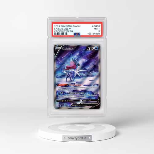 2023 Pokémon Sword and Shield Crown Zenith #GG38 Suicune V - Holo Full Art (PSA 9 MINT)