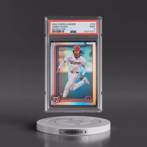 2025 Topps Chrome #132 James Wood - Refractor (PSA 9 MINT)