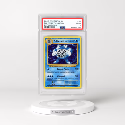 2016 Pokémon XY Evolutions #25 Poliwrath - Holo (PSA 9 MINT)