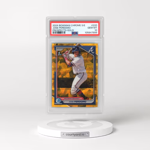 2024 Bowman Chrome Sapphire Edition Prospects #220 Jose Perdomo - Gold (PSA 10 GEM MINT)