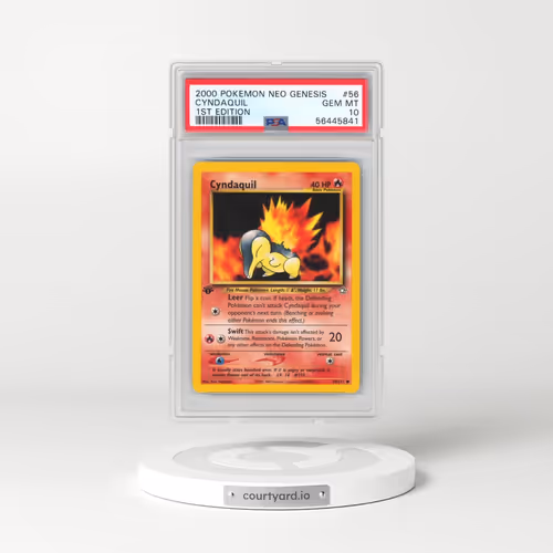 2000 Pokémon Neo Genesis #56 Cyndaquil - 1st Edition (PSA 10 GEM MINT)