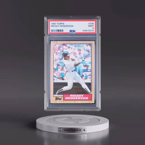 1987 Topps #735 Rickey Henderson (PSA 9 MINT)