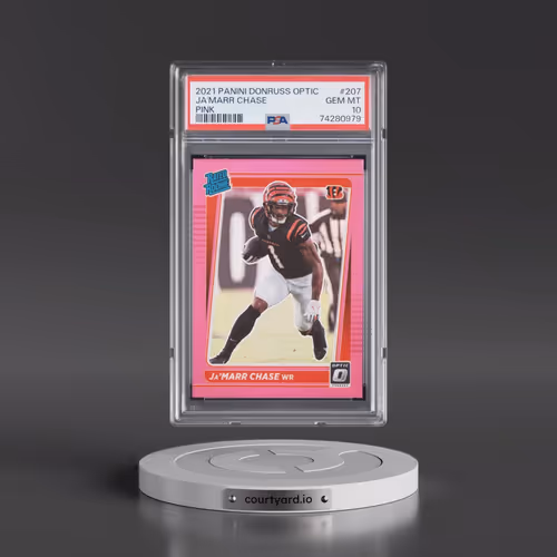 2021 Panini Donruss Optic #207 JA'Marr Chase - Pink (PSA 10 GEM MINT)