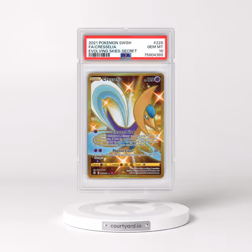 2021 Pokémon Sword & Shield Evolving Skies #228 Cresselia - Full Art Secret (PSA 10 GEM MINT)