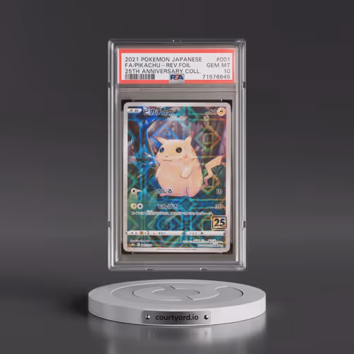 2021 Pokémon 25th Anniversary Collection #001 Pikachu - Full Art Reverse Foil (PSA 10 GEM MINT)