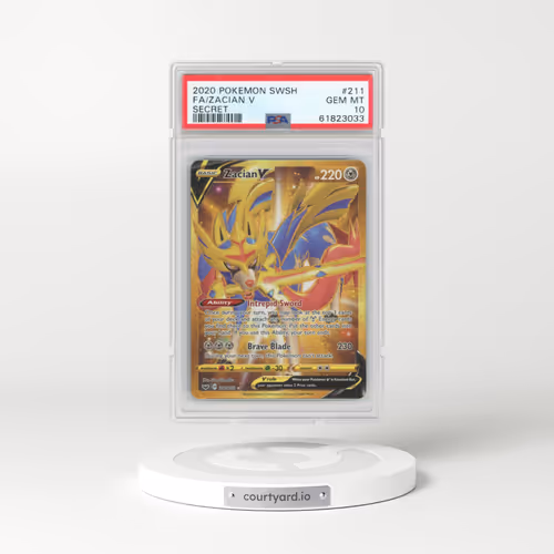 2020 Pokémon Sword & Shield #211 Zacian V - Holo Full Art Secret (PSA 10 GEM MINT)
