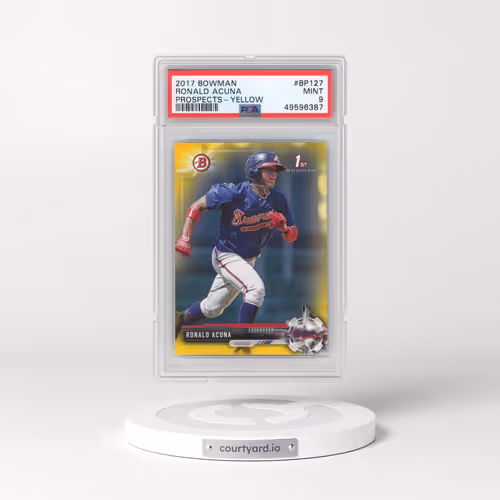 2017 Bowman Prospects #BP127 Ronald Acuna - Yellow (PSA 9 MINT)