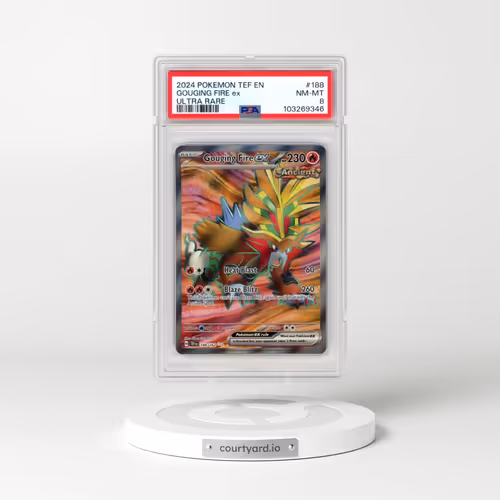 2024 Pokémon Tef EN-Temporal Forces #188 Gouging Fire EX - Holo Ultra Rare (PSA 8 NM-MT)
