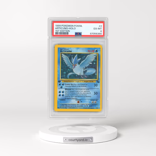 1999 Pokémon Fossil #2 Articuno - 1st Edition Holo (PSA 6 EX-MT)