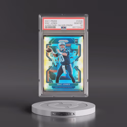 2021 Panini Prizm #V336 Mac Jones - Variation-Silver Prizm (PSA 10 GEM MINT)