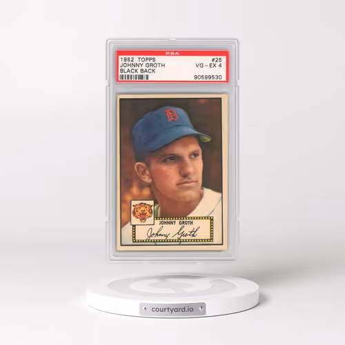 1952 Topps #25 Johnny Groth - Black Back (PSA 4 VG-EX)