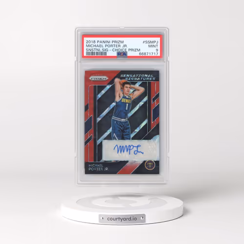 2018 Panini Prizm Sensational Signatures #SSMPJ Michael Porter Jr. - Choice Prizm (PSA 9 MINT)