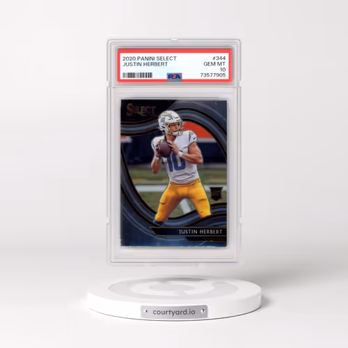 2020 Panini Select #344 Justin Herbert (PSA 10 GEM MINT)