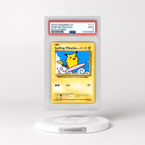 2016 Pokémon XY Evolutions #111 Surfing Pikachu (PSA 9 MINT)