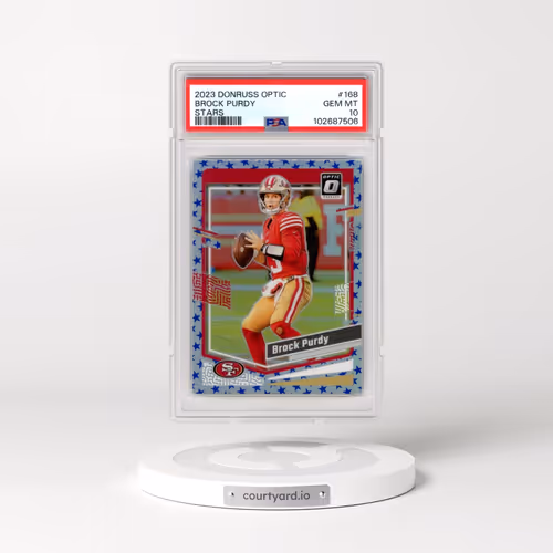 2023 Panini Donruss Optic #168 Brock Purdy - Stars (PSA 10 GEM MINT)