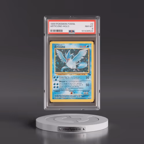 1999 Pokémon Fossil #2 Articuno - Holo (PSA 8 NM-MT)