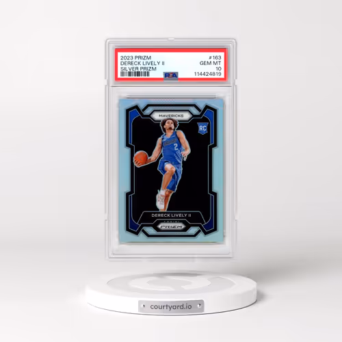 2023 Panini Prizm #163 Dereck Lively II - Silver Prizm (PSA 10 GEM MINT)