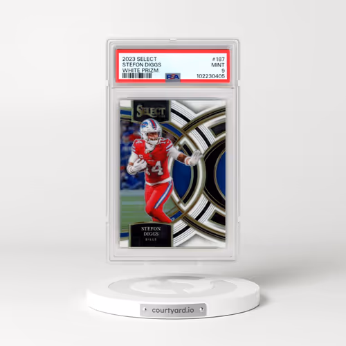2023 Panini Select #187 Stefon Diggs - White Prizm (PSA 9 MINT)