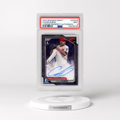 2024 Bowman Draft Chrome Prospect Autographs #CPACB Chase Burns (PSA 9 MINT)