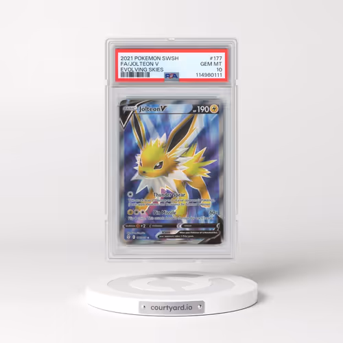 2021 Pokémon Sword & Shield Evolving Skies #177 Jolteon V - Holo Full Art (PSA 10 GEM MINT)