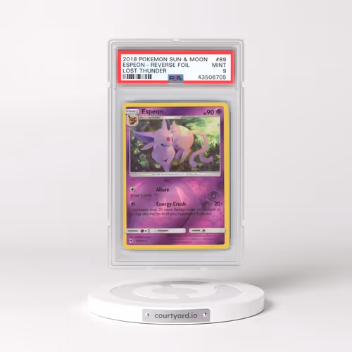 2018 Pokémon Sun & Moon Lost Thunder #89 Espeon - Reverse Foil (PSA 9 MINT)