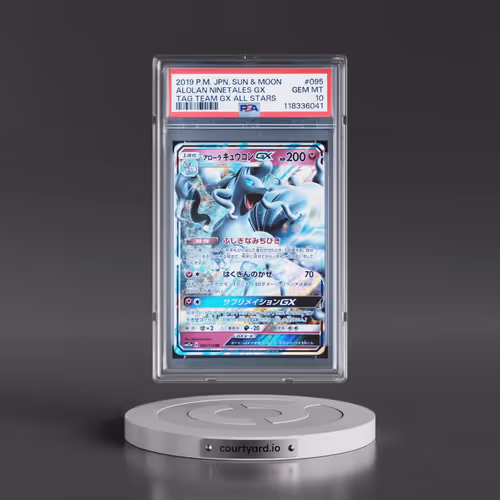 2019 Pokémon Sun & Moon Tag Team GX All Stars #095 Alolan Ninetales GX - Holo (PSA 10 GEM MINT)