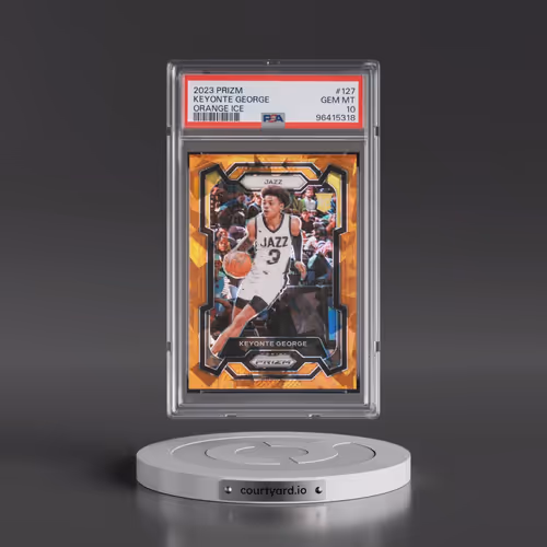 2023 Panini Prizm #127 Keyonte George - Orange Ice (PSA 10 GEM MINT)