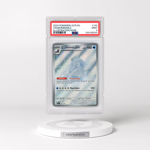 2024 Pokémon Scr EN-Stellar Crown #149 Crabominable - Illustration Rare (PSA 9 MINT)