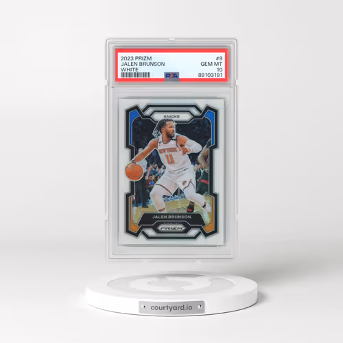 2023 Panini Prizm #9 Jalen Brunson - White Prizm (PSA 10 GEM MINT)