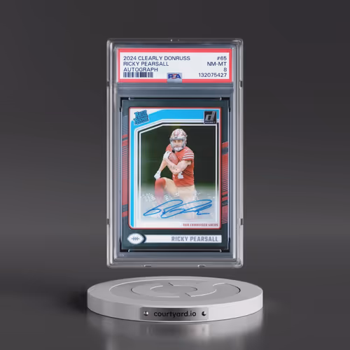 2024 Panini Clearly Donruss #65 Ricky Pearsall - Autograph (PSA 8 NM-MT)