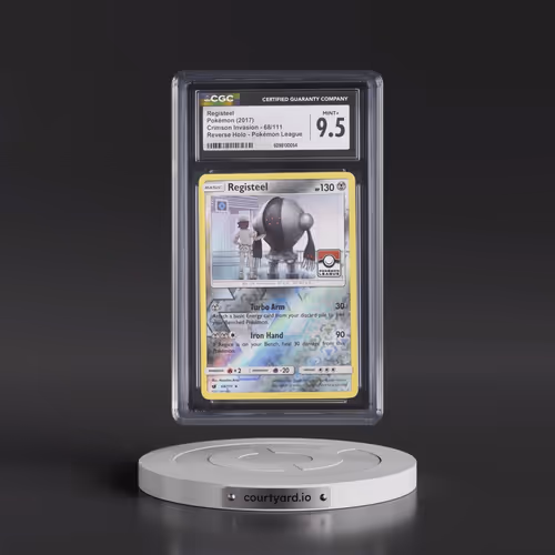 2017 Crimson Invasion #68/111 Registeel - Reverse Holo Pokémon League (CGC 9.5 MINT+)
