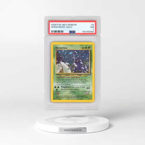 2000 Pokémon Neo Genesis #6 Heracross - Holo (PSA 7 NM)