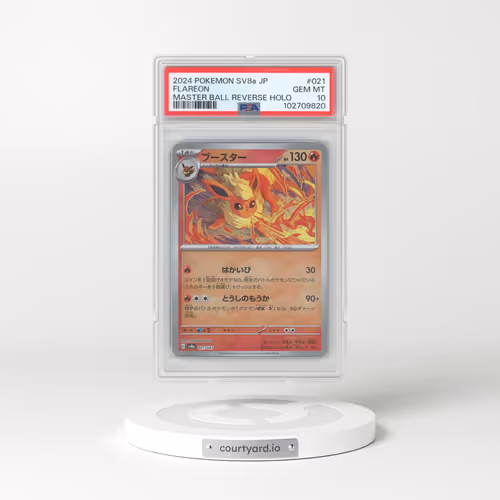 2024 Pokémon Sv8a-Terastal Fest EX #021 Flareon - Reverse Holo Master Ball (PSA 10 GEM MINT)