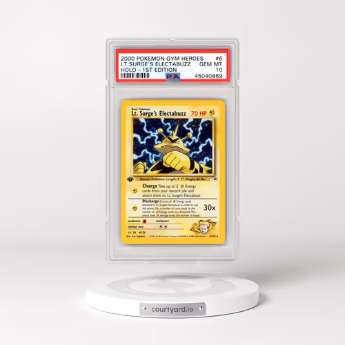 2000 Pokémon Gym Heroes #6 LT. Surge's Electabuzz - 1st Edition Holo (PSA 10 GEM MINT)