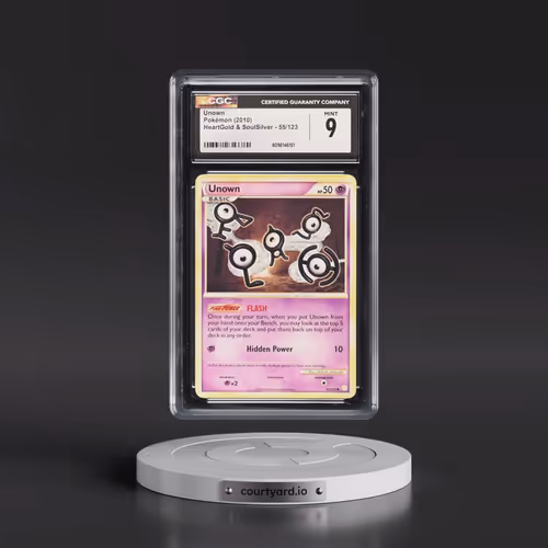 2010 HeartGold & SoulSilver #55/123 Unown (CGC 9 MINT)