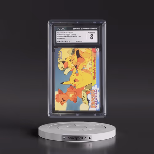 1999 Pokémon the First Movie #42 Pikachu's Vacation - First Print (Blue Topps Logo) (CGC 8 NM-MT)